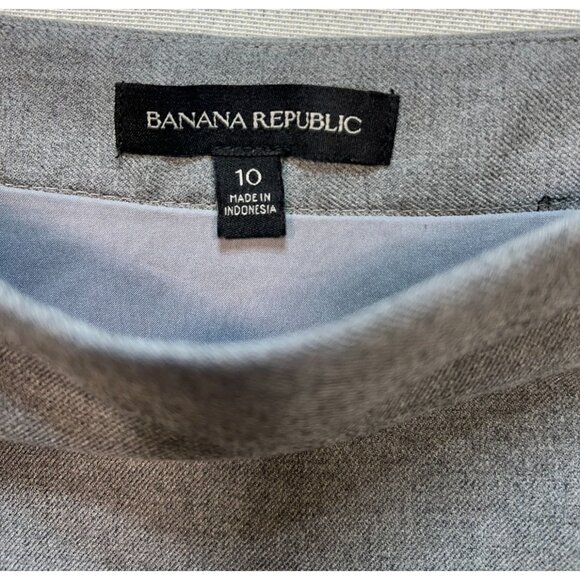 Banana Republic Women's Mermaid A Line Skirt Stretch Size 10 Gray Flat Front - Picture 3 of 12